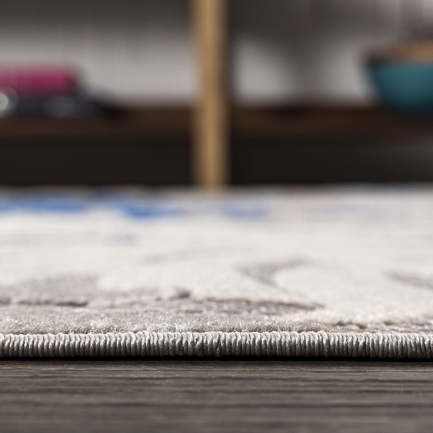 JONATHAN Y Tropics Palm Leaves Indoor Outdoor Runner Rug 2X8 Gray/Blue, Boho for Backyard, Patio, Porch, Easy-Cleaning, High Traffic, Pet-Friendly, Non-Shedding (AMC100A-28)
