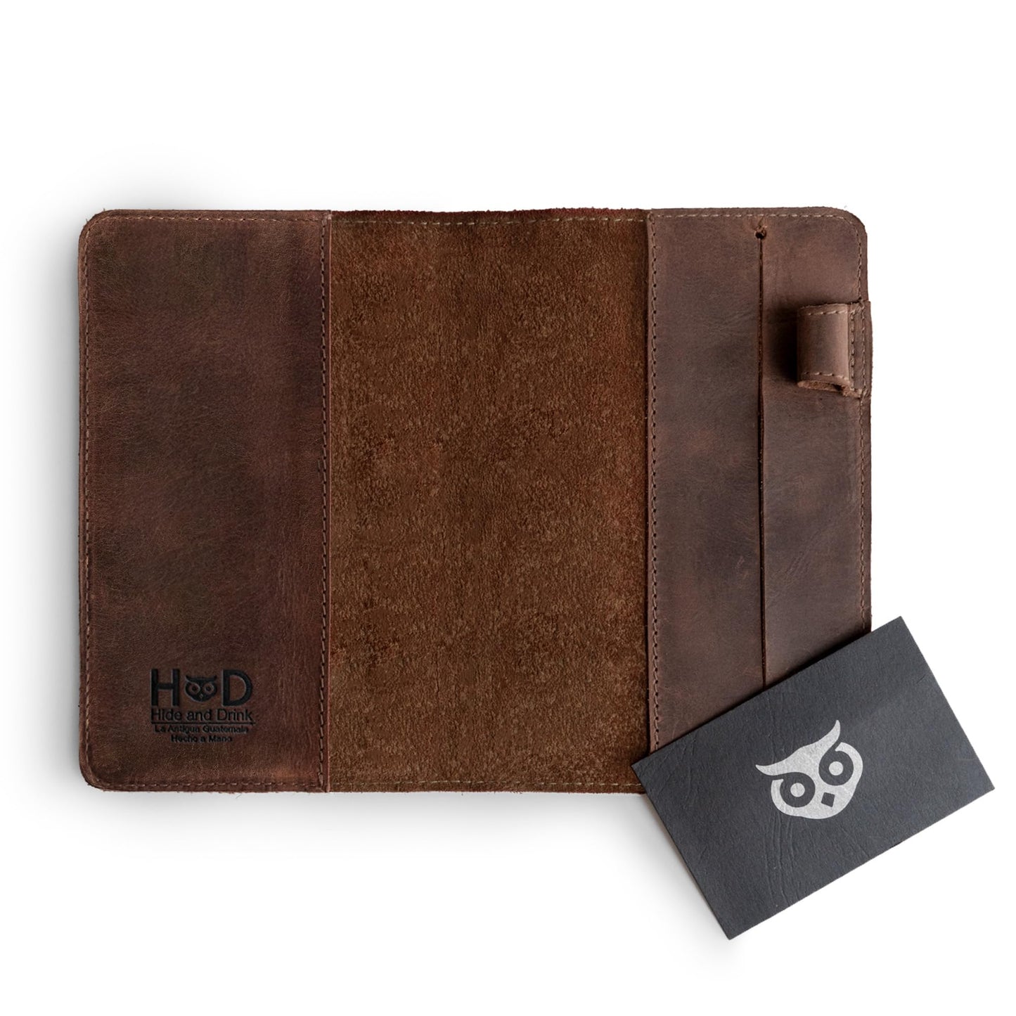 Leather A6 Notebook Cover for Leuchtturm 3.6 x 5.9 in, Refillable Mini Planner Case, Travel Journal Covers for Men, Also for Moleskine & Hobonichi, Travelers Pocket Portfolio Binder, Small Book Holder