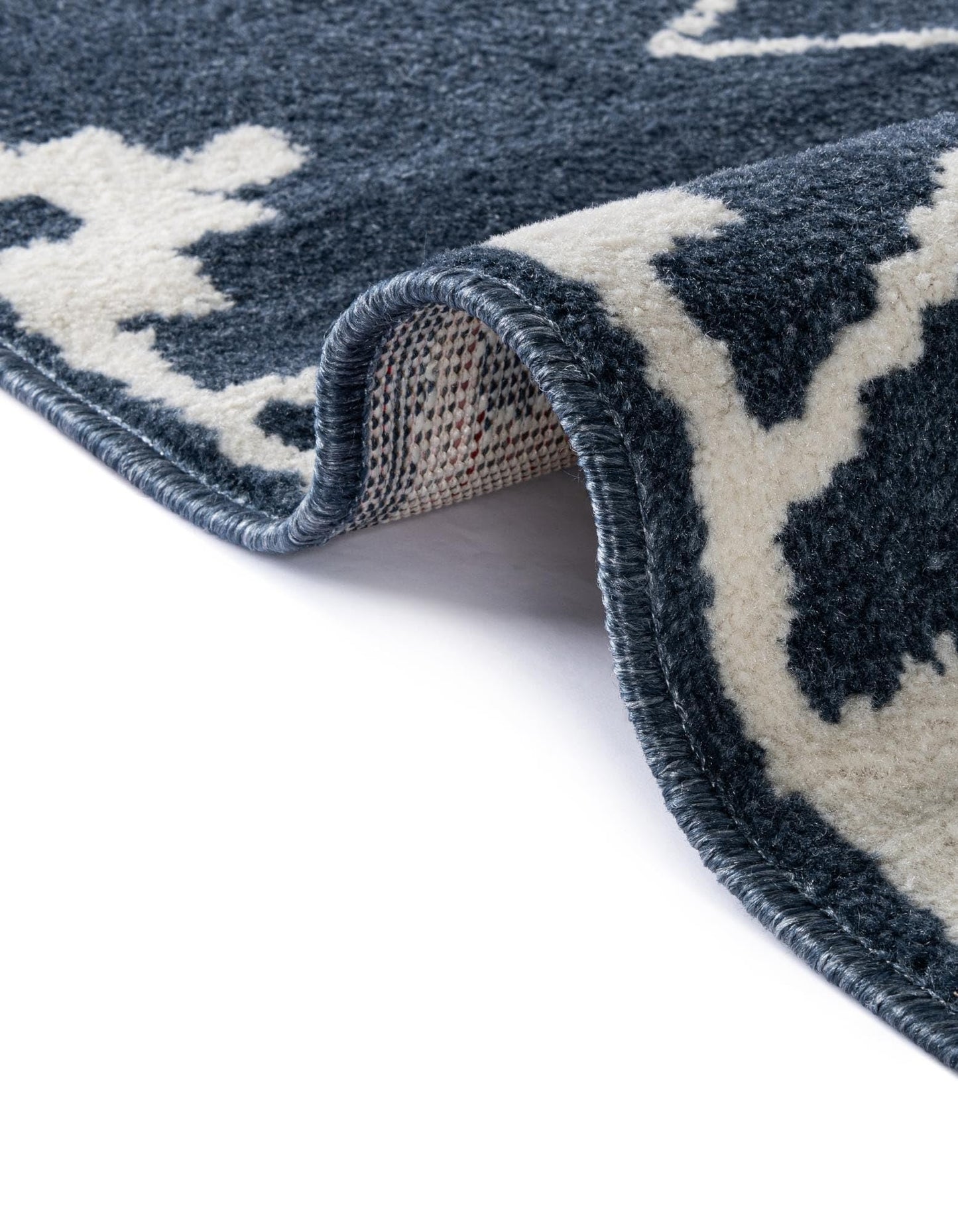 Rugs.com - Oslo Collection Rug – 10 Ft Square Blue Easy-Clean Area Rug – Perfect for Living Rooms, Bedrooms, Spacious Dining Areas