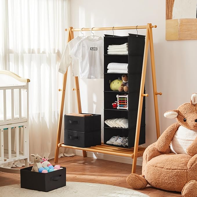 MAX Houser 6 Tier Shelf Hanging Closet Organizer, Closet Hanging Shelf