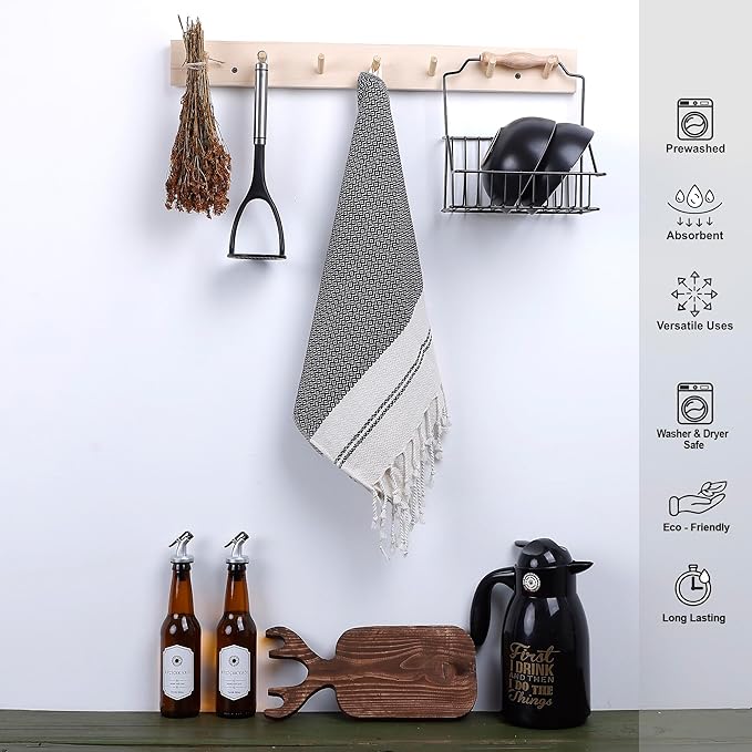Evelynen Turkish Hand Towels for Bathroom & Kitchen Towels Decorative Set of 2