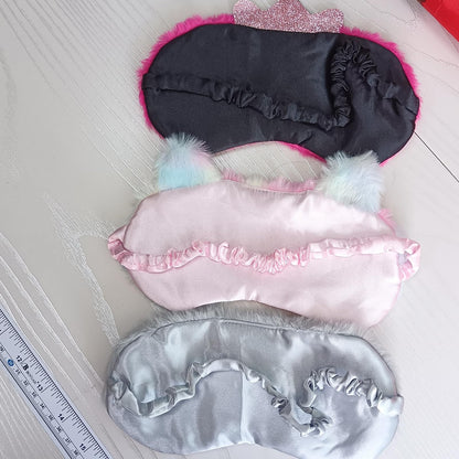 Cute Animal Sleeping Mask Soft Plush Blindfold Cute Rabbit Panda Koala Eye Cover Eyeshade for Kids Teens Girls Women (Flamingo)