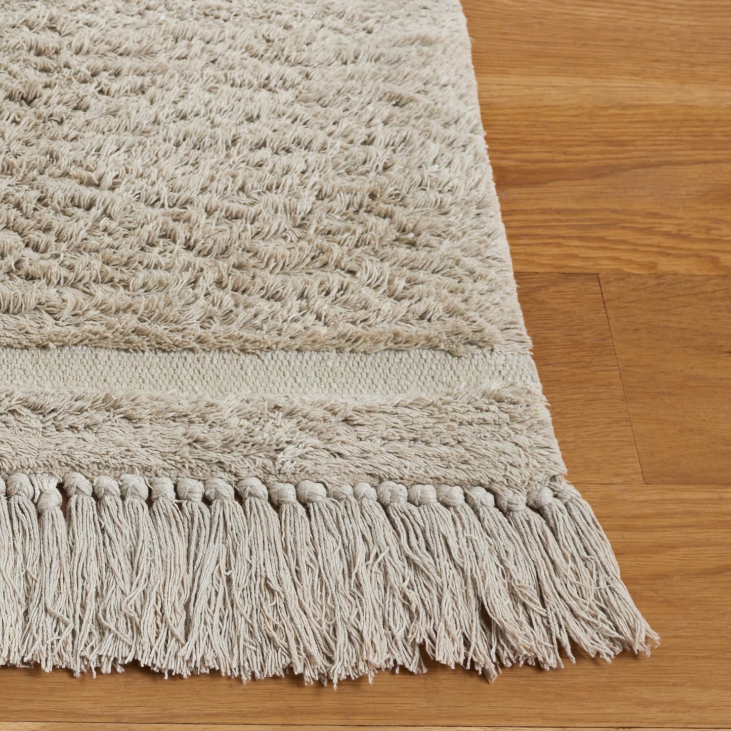 SAFAVIEH Washable Rug Easy Care Collection - 6' x 9', Green, Handmade Cotton, Easy to Clean, Ideal for Living Room, Bedroom, Dining Space (ECR217Y)