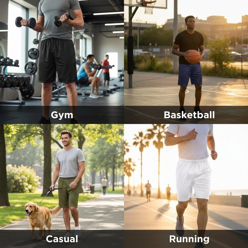 Ultra Performance 5 Pack Mens Shorts, Athletic Gym Shorts Workout Basketball Shorts for Men, X-Large