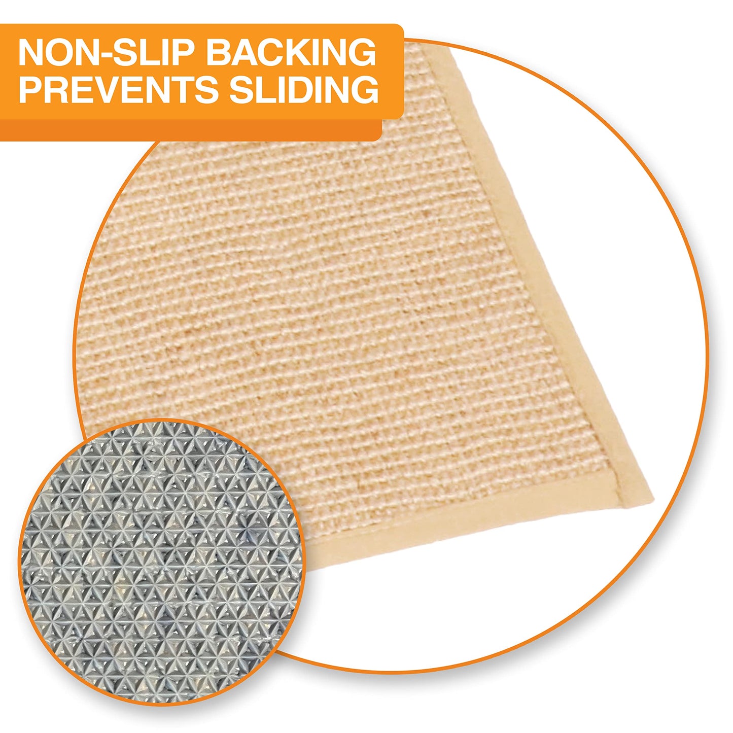 Neater Pets Jute Cat Litter Trapping Mat - Catches Spilled Litter Mess from Kitty Litter Box to Protect Floors, Soft on Cats Paws, Anti-Skid Backing, Easy to Clean, Beige, 24" x 36"