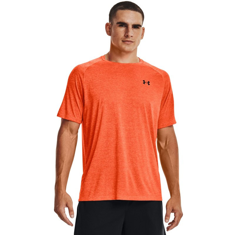 Under Armour Men's Tech 2.0 Short-Sleeve T-Shirt, Blaze Orange (826)/Black, 4X-Large