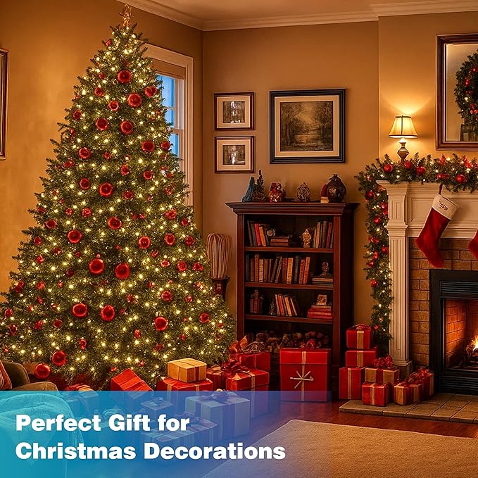 Christmas Lights 400 LED 131 FT, IP67 Waterproof Christmastree Lights with 8 Modes, Remote Control 3 Timers & Memory Function Xmas Decorations for House and Holiday (Warm White)