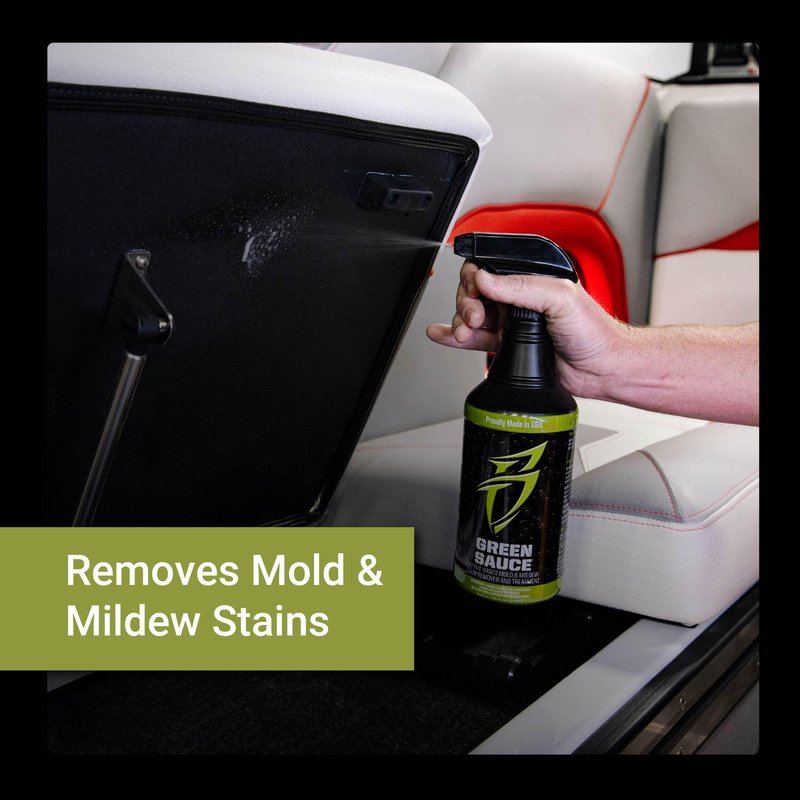 Boat Bling Green Sauce Enzyme-Based Stain Remover for Boat Interiors and Exterior, 32 oz.
