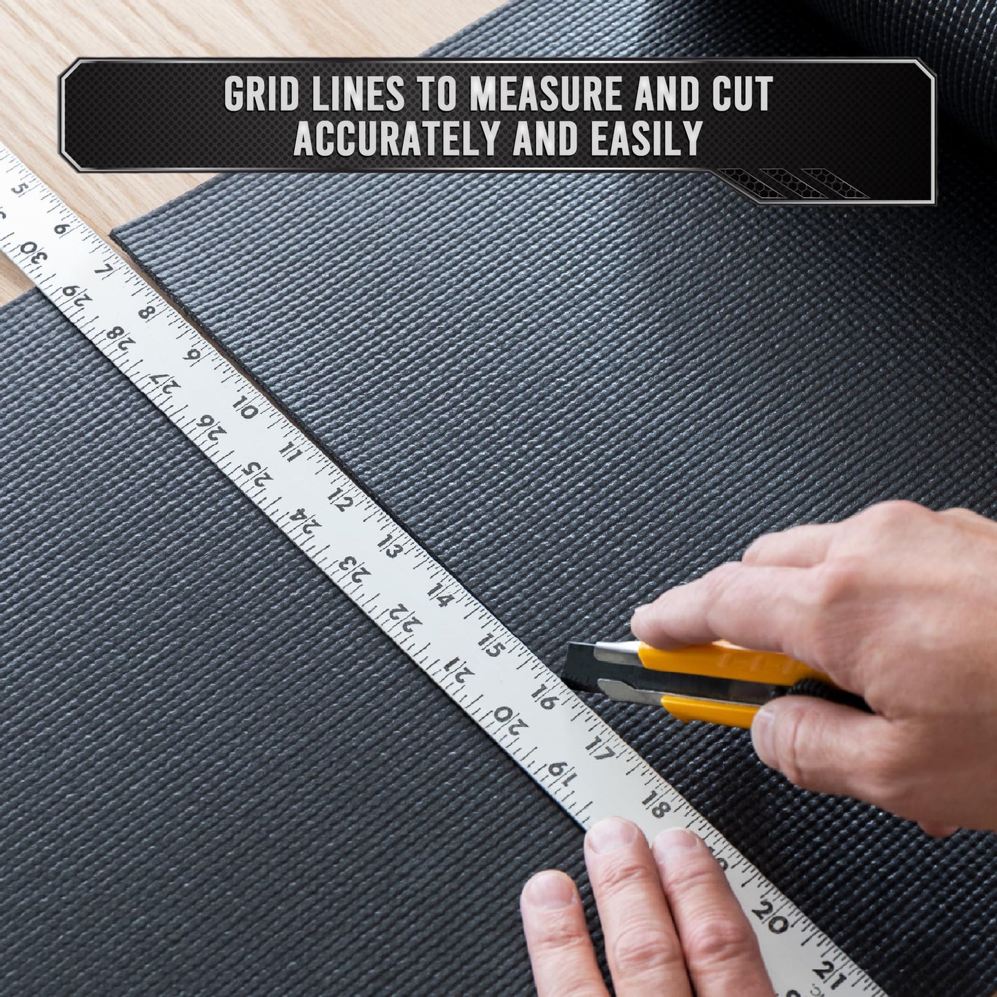 Precision Defined Professional Grade Tool Box Liner, Black | Tool Box Drawer Liner, Shelf Liner Non Slip Mat, Thick Cabinet Shelf Liner, Toolbox Drawer Liners, Tool Chest, Workbench Mat (24 ft x 18")