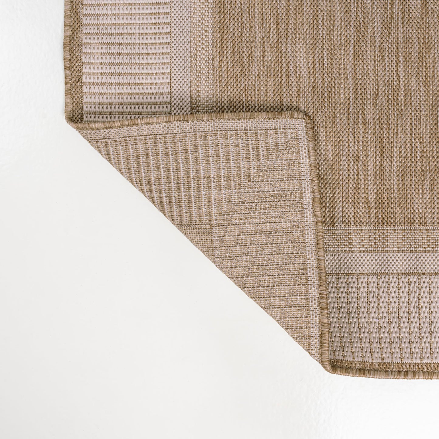 JONATHAN Y Wide Stripe Border Indoor Outdoor Area Rug 3X5 Beige/Cream, Hali Coastal Casual for Backyard, Patio, Porch, Easy-Cleaning, High Traffic, Pet-Friendly, Non-Shedding (TSN211A-3)