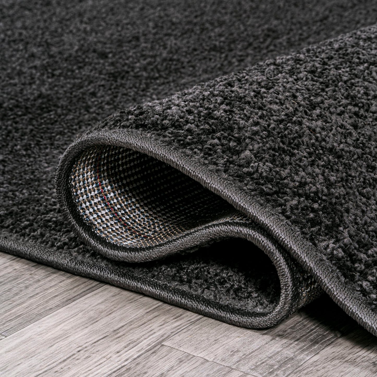 JONATHAN Y Haze Solid Low-Pile Black 3x5 Oval Indoor Area Rug, Coastal,Bohemian,Minimalist,Classic, Easy-Cleaning for Living Room,Bedroom,Kitchen,Pet Friendly,Non-Shedding (SEU100I-3OV)