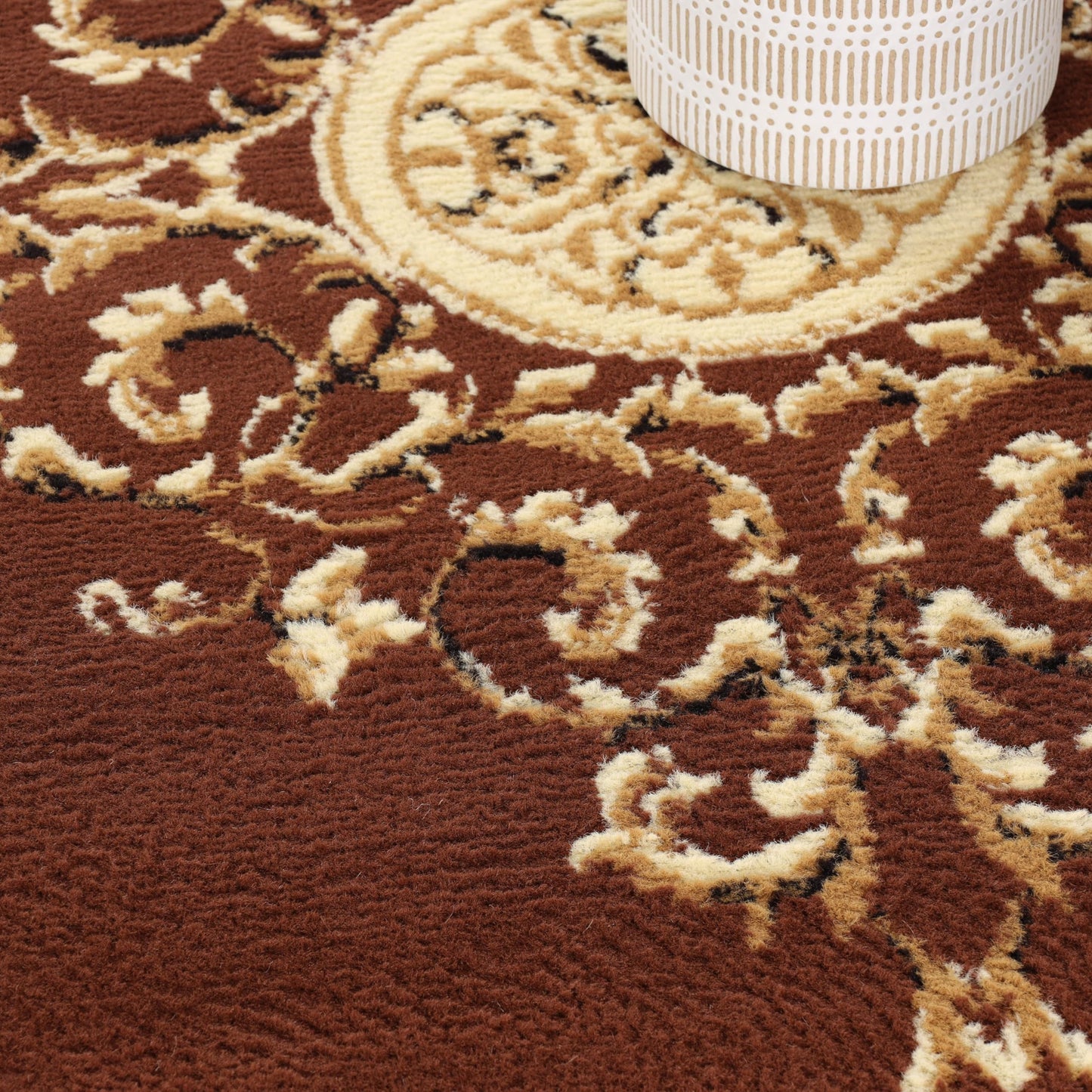 Superior Indoor Area Rug, Plush Carpet Cover, Traditional Oriental Medallion, Perfect for Hallway, Entryay, Living, Dining, Bedroom, Office, Kitchen, Medallion Collection, 3' x 5', N/A