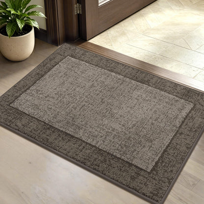 MatMaven Dirt Trapper Door Mat 20"x 32", Non Slip Washable Doormat, Stain Resist and Absorbent Welcome Mat, Floor Mats,Low Profile Entrance Dog Door Mats for Front Back Door,Taupe