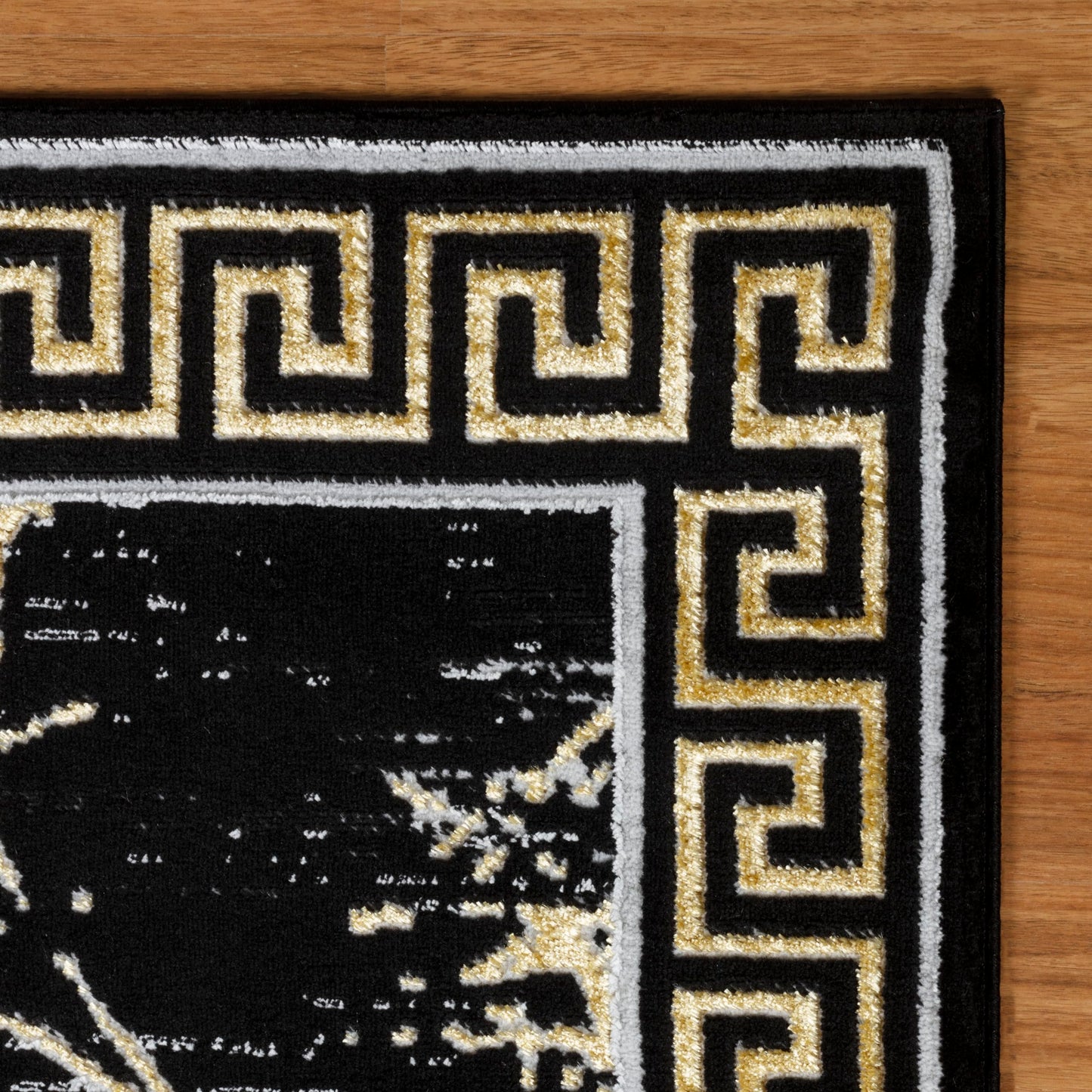 GLORY RUGS Area Rugs Marble 5X7 Black Gold Carpet Modern Abstract Rug Living Room Dining Bedroom Rug