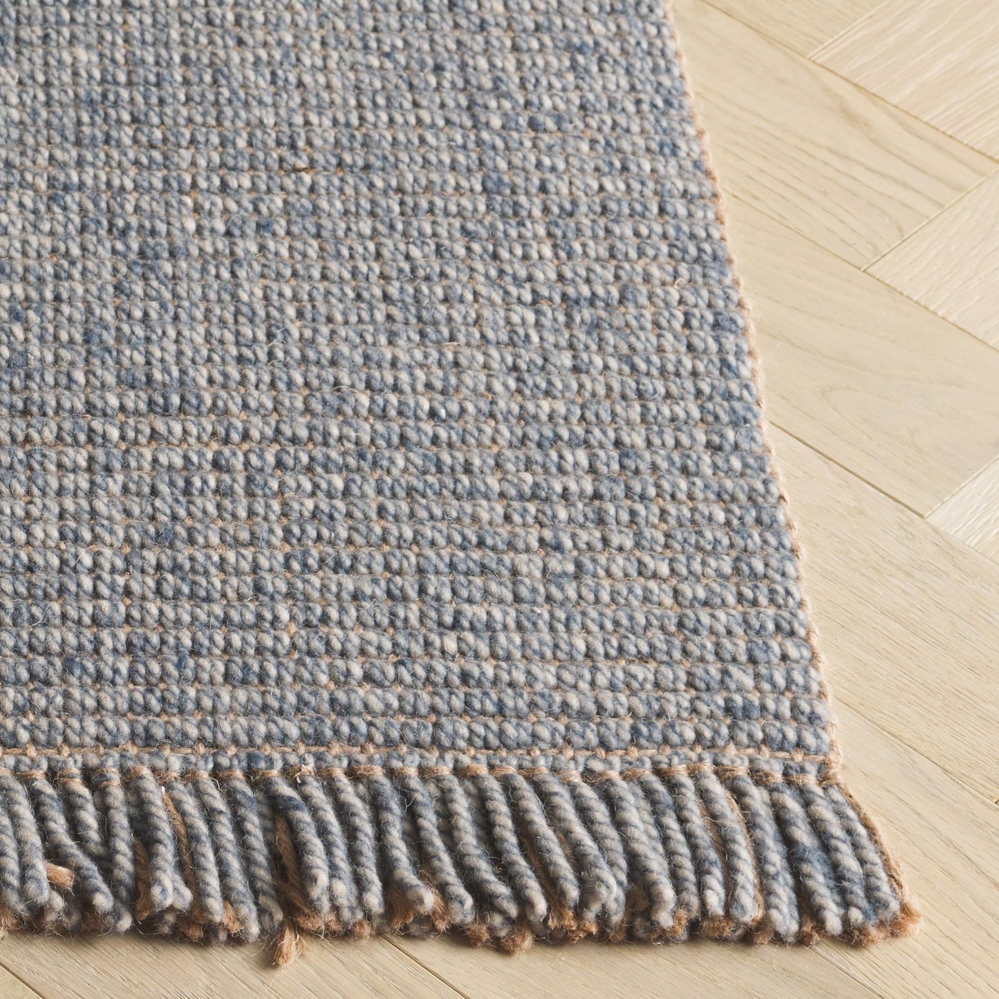 SAFAVIEH Natural Fiber Collection Area Rug - 5' x 8', Navy, Handmade Jute & Wool, Ideal for the Living Room, Dining, Bedroom (NF842N)