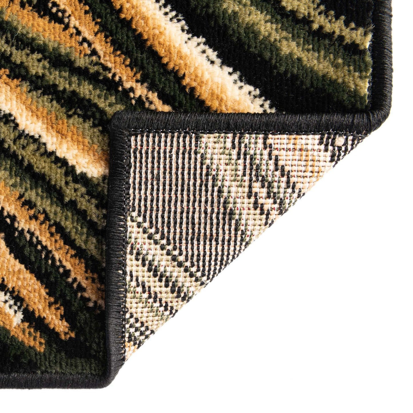 Rugs.com - Pastoral Rug – 7' 10 x 10' Black Easy-Clean Area Rug – Rustic Cabin Lodge Style, Traditional Country Decor for Living Rooms and Dining Rooms