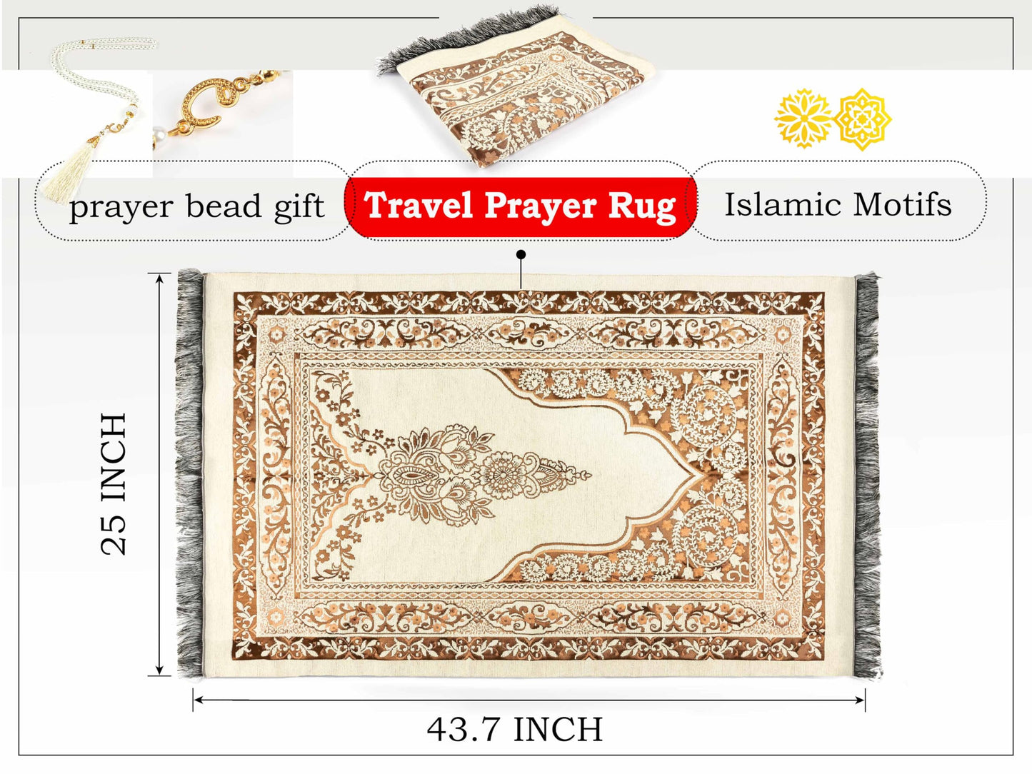 OLEEK Muslim Prayer Rug - Islamic Prayer mat - Prayer matt Islam - Islamic Gifts - eid Decorations for Home 2026 - Praying mat - Muslim Gifts - Islam Men - Islamic Prayer Rugs - سجادة صلاة