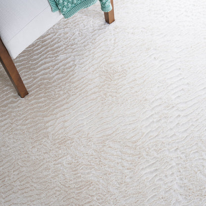 SAFAVIEH Washable Rug Faux Rabbit Fur Shag Collection - 5' x 7', Off-White, Slip Resistant & Easy Cleaning, Ideal for Living Room, Bedroom, Kids Playroom, Nursery, Dining Space (FRF500A)