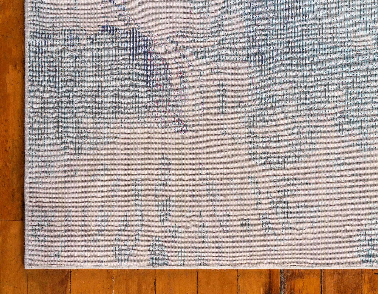 Unique Loom Positano Collection Coastal Modern Coral Lobster Shells Light Blue Area Rug (5' x 8')