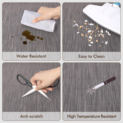 Blvornl Office Chair Mat for Hardwood Floor, 45"x 53" Desk Chair Mat for Hard Wood and Tile Floor, Large Anti-Slip Hard Floor Protector Rolling Chair Mat, PVC Mat Desk Rug for Office Home, Dark Grey