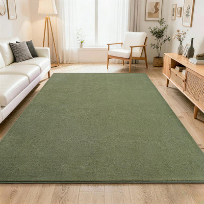 ISEAU 4x6 Rug for Bedroom, Soft Memory Foam Carpet with Upgraded Non-Slip Silicone-Grip Bottom, Fluffy Shaggy Machine Washable Rugs for Living Room Kids Boys Girls Dorm Nursery Office Playroom, Green