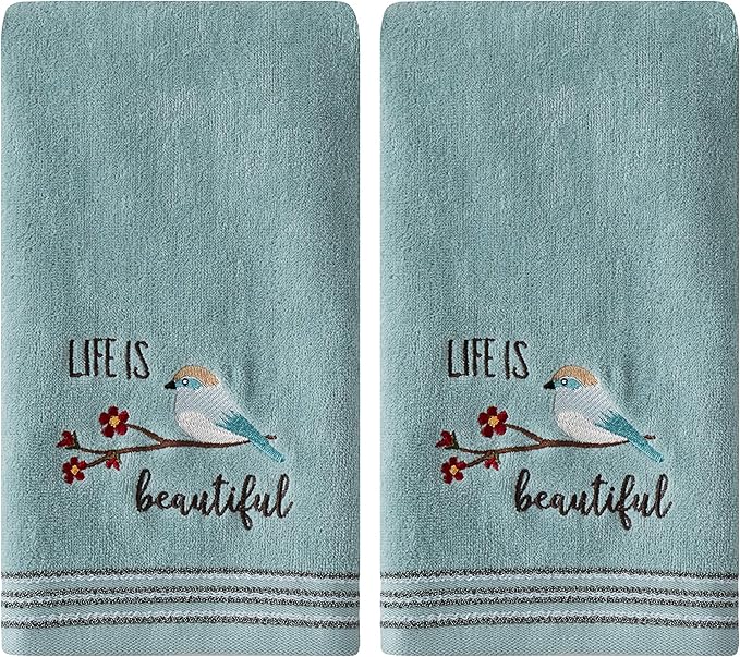 SKL Home by Saturday Knight Ltd. Life Is Beautiful 2 Pc Hand Towel Set