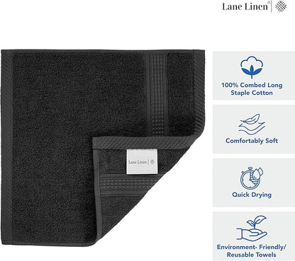 LANE LINEN Washcloths 12 Pack