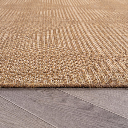Rugshop Diamond Grid Indoor Outdoor Flat Woven Area Rug,Natural Jute-Style,Easy-Care Patio Rug for Backyard Porch Deck Balcony, 9' x 12' Sand/Natural