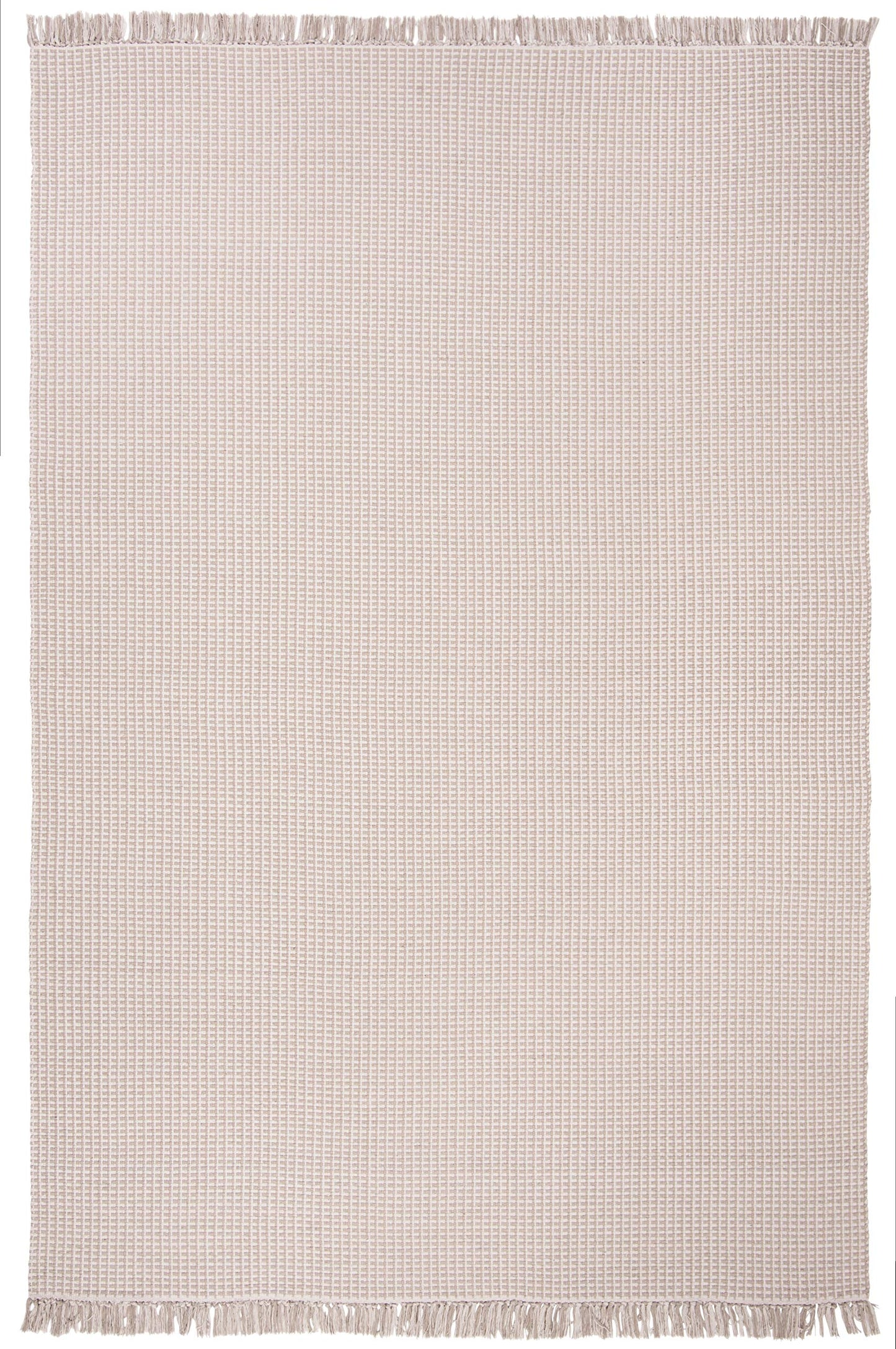 SAFAVIEH Montauk Collection Area Rug - 6' x 9', Ivory & Grey, Handmade Flat Weave Boho Farmhouse Cotton Tassel Fringe, Ideal for High Traffic Areas in Living Room, Bedroom (MTK340A)