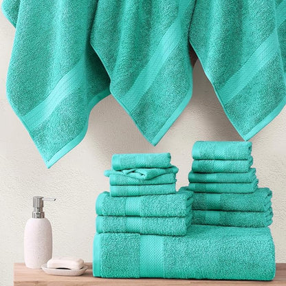 LANE LINEN 24 PCs 100% Cotton Bath Towels Set