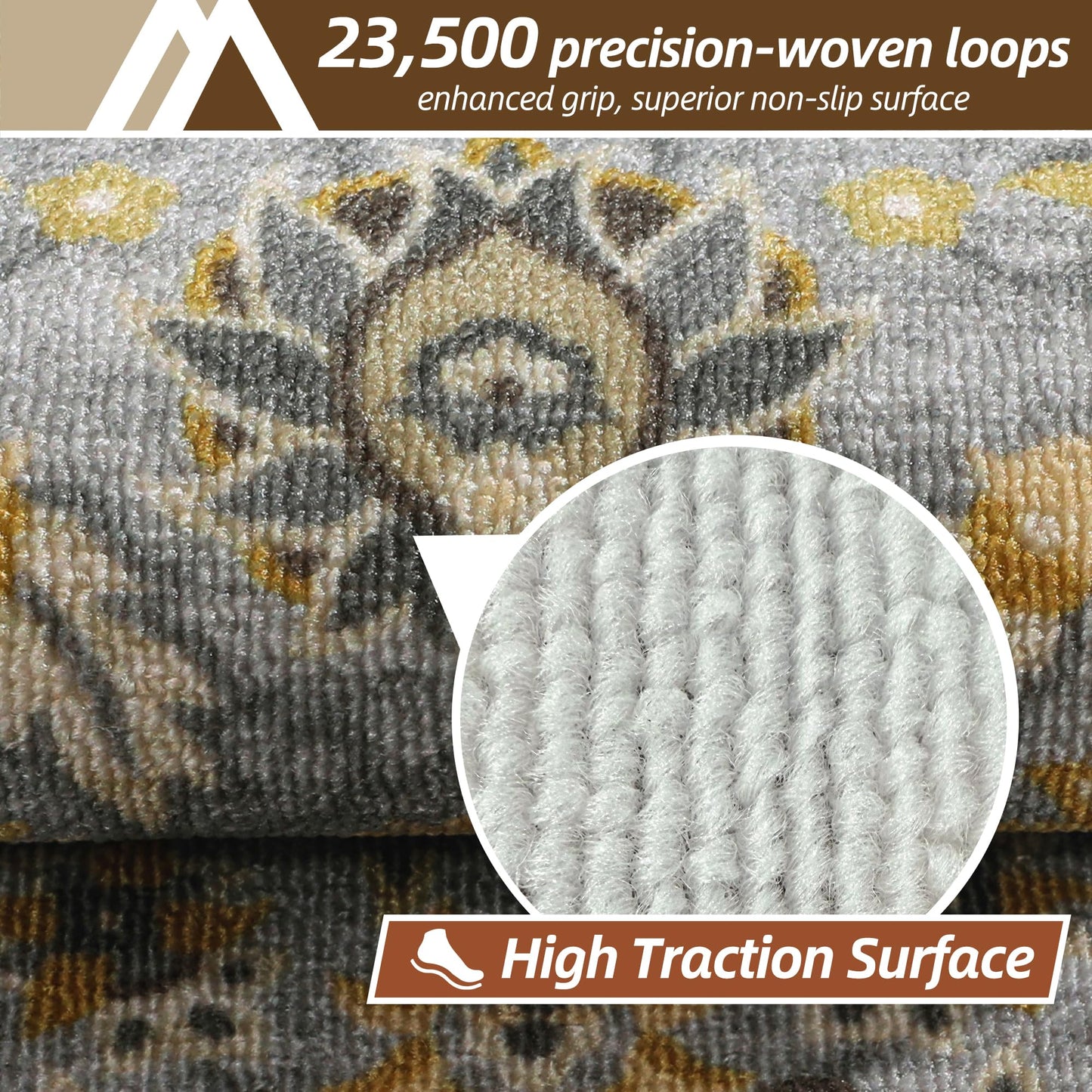 COSY HOMEER-Stair-Treads-for-Wooden-Steps Washable Indoor Stair Treads Non Slip 8" X 30" Soft Stair Carpet Treads Reusable Peel and Stick Stair Runner Rug for Kids, Elders and Pets 15pcs