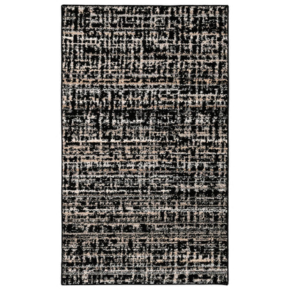 Garland Rug Rumba Indoor Floor Rug Area Rug Black/Earth Tones 3 Ft. X 5 Ft. Modern Abstract Area Rug – Soft, Anti-Skid,Carpet for Living Room, Bedroom, Dining Room, Farmhouse, Nursery
