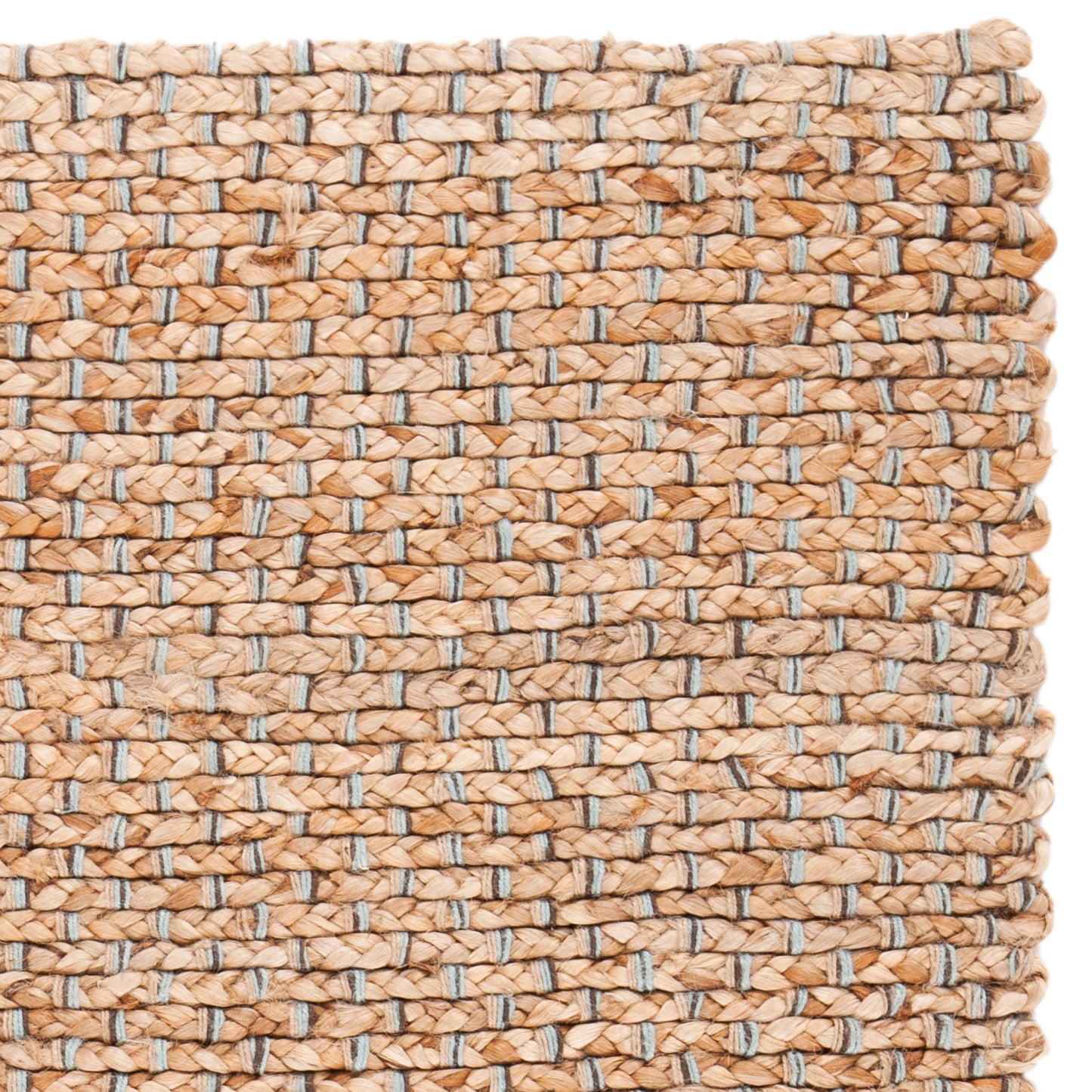 SAFAVIEH Natural Fiber Collection Runner Rug - 2'6" x 10', Light Blue & Natural, Handmade Jute, Ideal for High Traffic Areas in Living Room, Bedroom (NF452A)