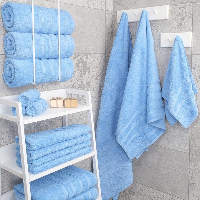 American Soft Linen Luxury 4 Piece Bath Towel Set, 600 GSM 100% Cotton Turkish