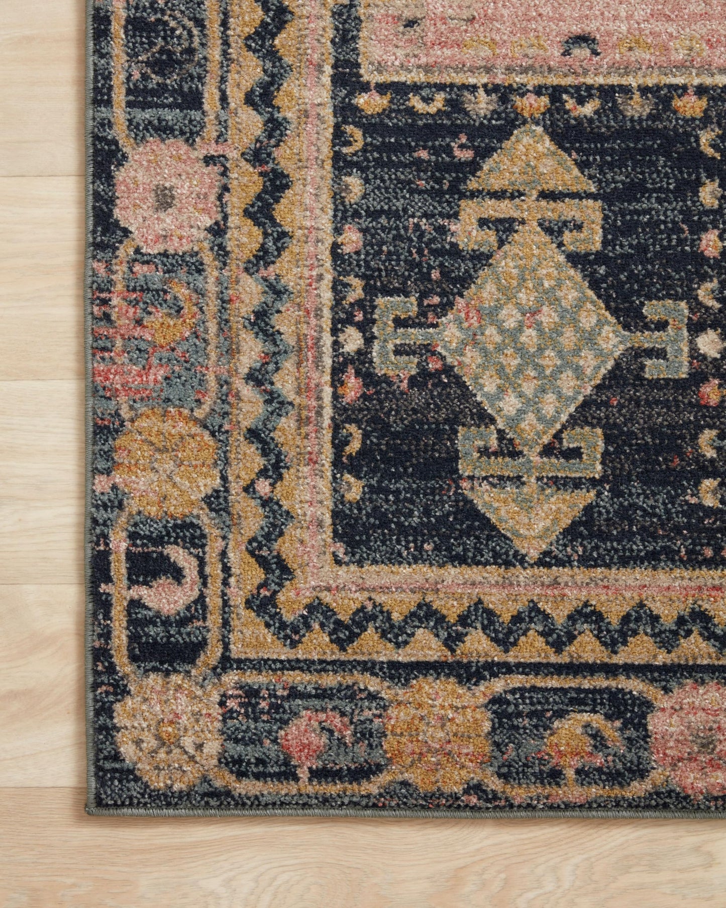 Loloi Jocelyn Collection JOC-06 Rose/Rose 6'-7" x 9'-7" .38" Thick Area Rug