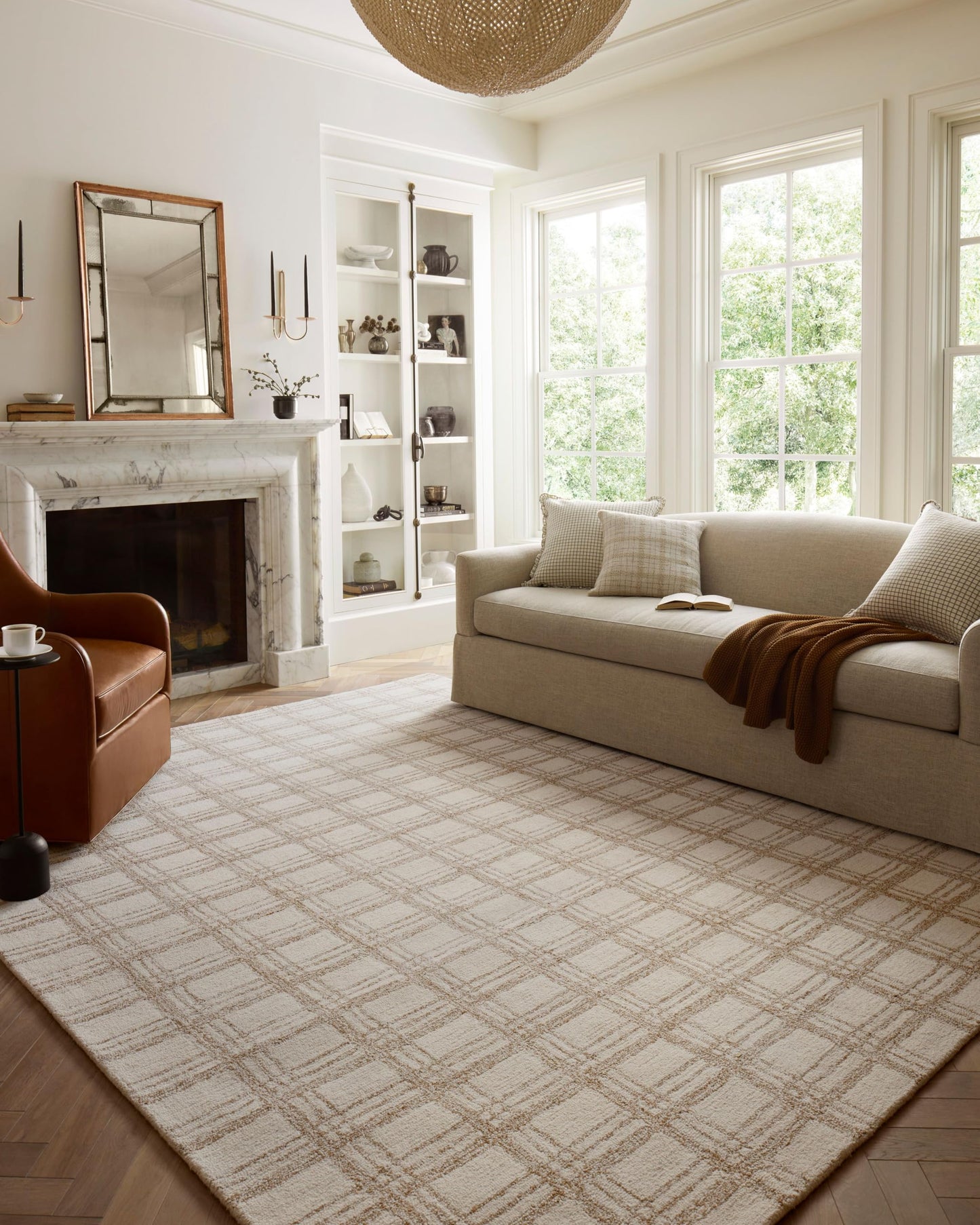 Loloi Chris Loves Julia Polly Collection POL-12 Cream/Sand 2'-3" x 3'-9" Accent Rug