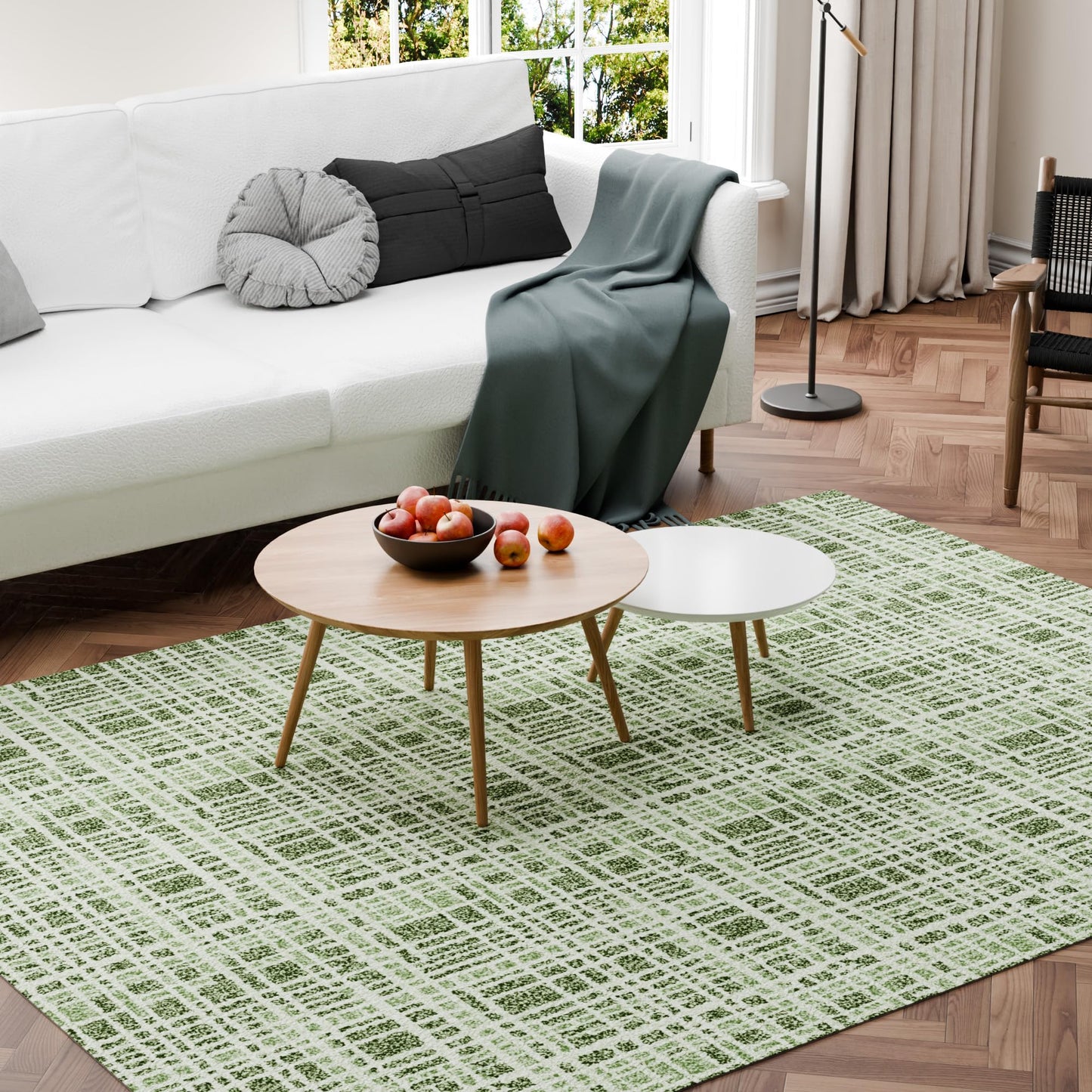 Azaeahom Carpet Tiles Peel and Stick, Squares Self Adhesive Carpet Floor Tile(15.75'' x 15.75''), Anti-Slip, Reusable, 0.38'' Thick, Carpets Easy Install DIY for Bedroom Living Room(12 Pcs)