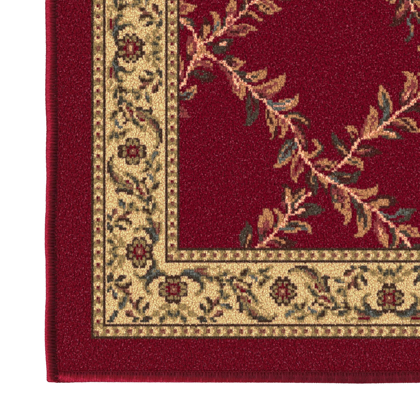 Ottomanson Accent Rug – Non Slip Low Pile Small Rug for Entryway, Bedroom, Bedside & Coffee Table Areas, 2'7" x 4', Trellis Red