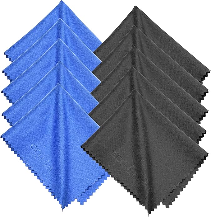 Eco-Fused Blue/Black Microfiber Cloth