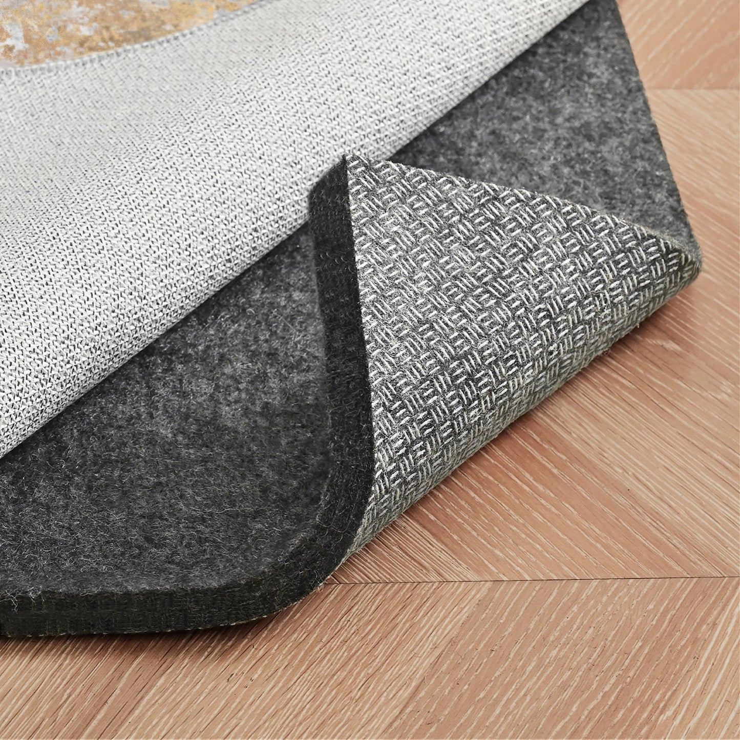 5x7 Non Slip Rug Pad Gripper, 1/4" Thick Cushioned Carpet Pads for Hardwood Floors, Felt and Silicone Backing, Under Area Rugs Anti Skid Mat Keep Rugs in Place
