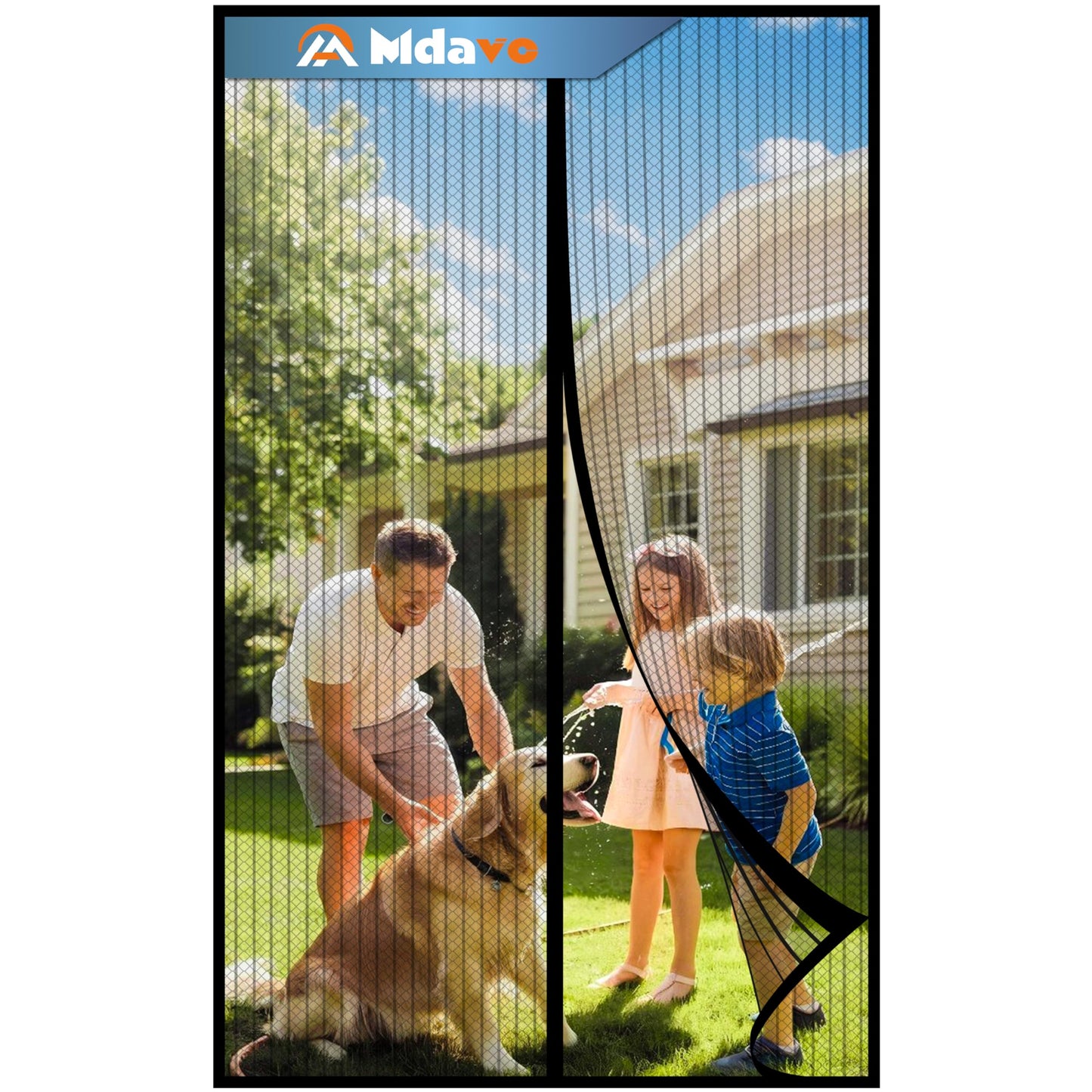 Magnetic Screen Door, Heavy Duty Door Screen Magnetic Closure Keep Bugs Out,Pet & Kid Friendly，Hands Free Door Screen Fit Door Size 60 x 80 Inches