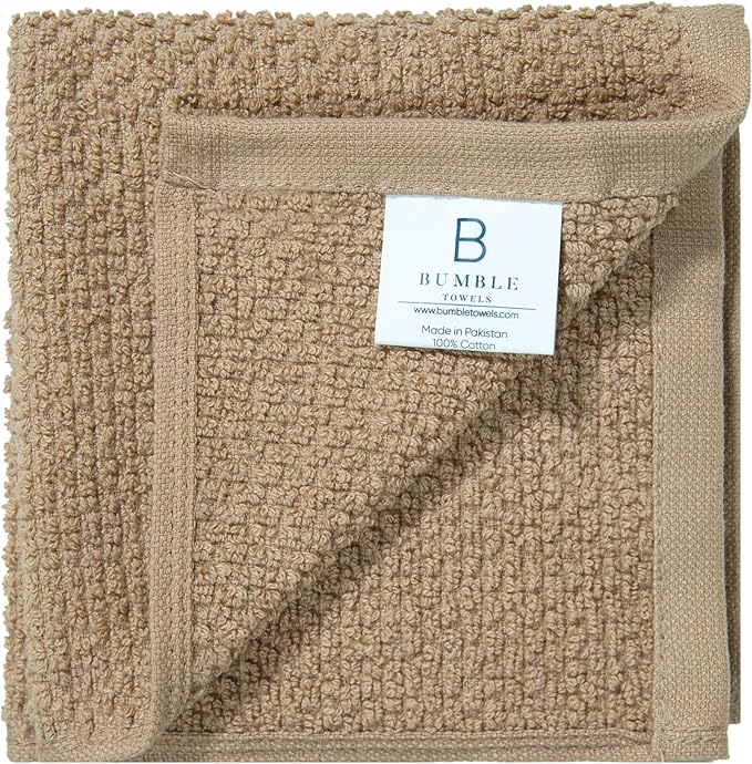 Bumble Premium Dish Cloths Towel 12"x12" | 100% Natural Ring Spun Cotton Tea