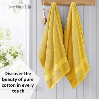 LANE LINEN Cotton Bath Towels Pack of 4