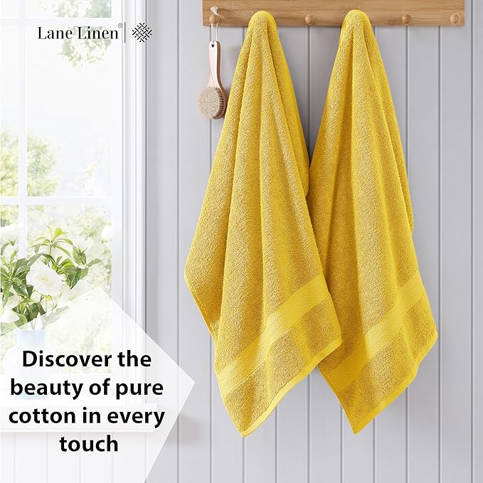 LANE LINEN 100% Luxury Cotton Bath Sheets 4 Pack
