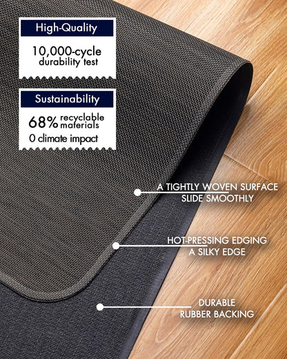 Baroyal Office Chair Mat for Hardwood Floor Under Desk Computer Rolling Chair Mat for Wood/Tile Floor Non-Slip Heavy Duty Desk Rug PVC Plastic Hard Floor Protector 36" x 48" (Espresso)