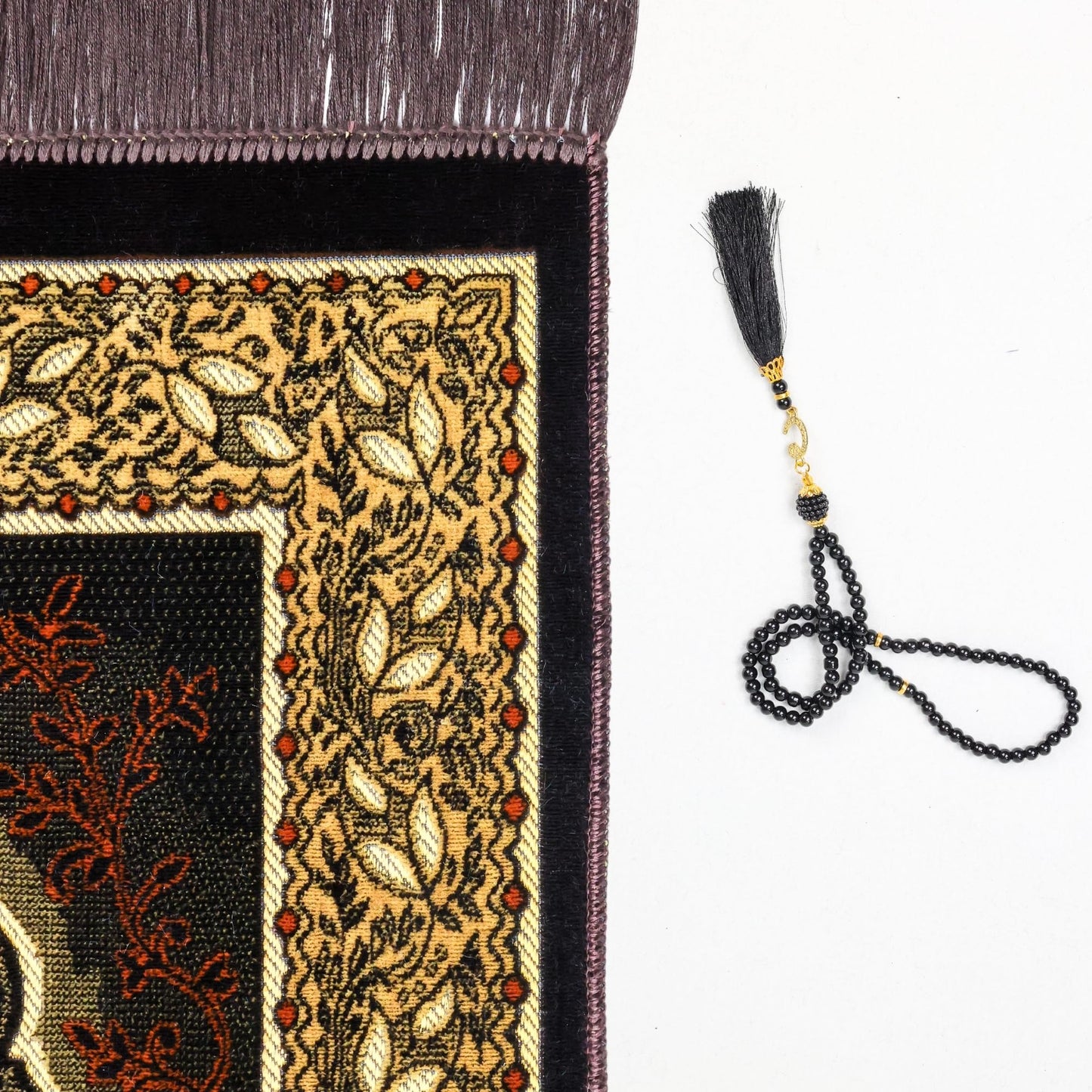 FIRASET Muslim Prayer Rug, Soft Plush Thin Islamic Prayer Mat, Janamaz, Sajada, Praying Carpet, Islamic Gift, Foldable Portable Turkish Prayer Mat for Men&Women, Lightweight Travel Prayer Rug, 26"x43"