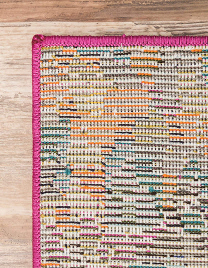 Unique Loom Jardin Collection Colorful, Vibrant, Abstract, Modern Area Rug (2' 7 x 8' 0 Runner, Multi/ Blue)