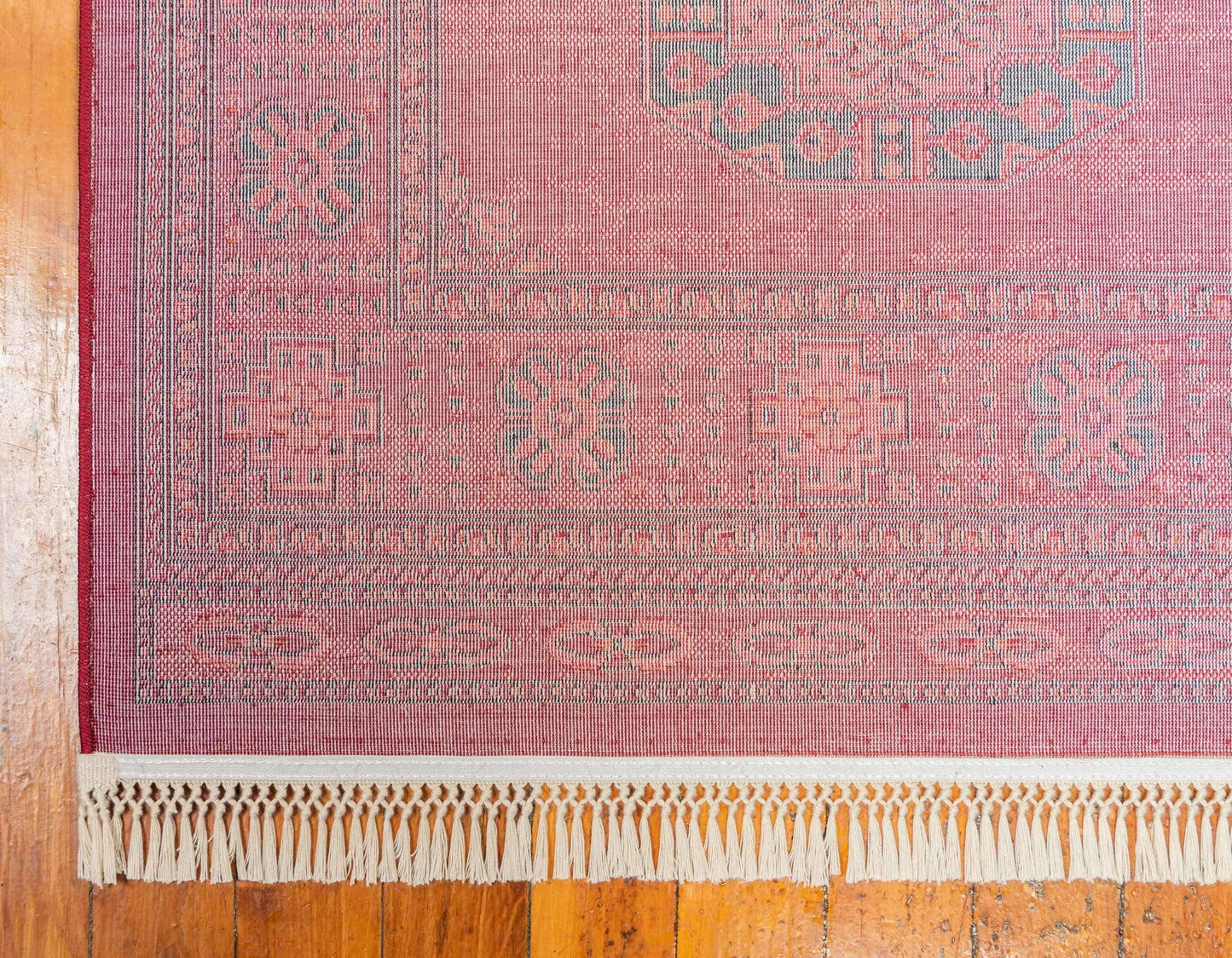 Unique Loom Tekke Collection Over-Dyed Saturated Traditional Torkaman Area Rug (6' 0 x 9' 0 Rectangular, Red/Black)