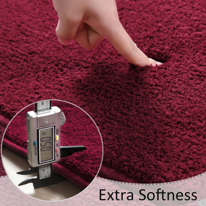 B BENRON Soft Rugs for Living Room 5x7 Wine Red, Minimalist Area Rug for Bedroom Nursery Dining Table Dorm, Throw Rugs for Men Boys Girls Kids Room Indoor Floor Carpets