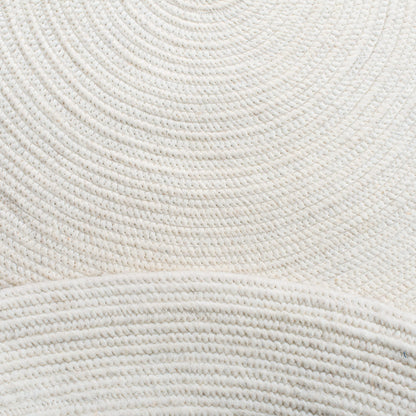 SAFAVIEH Braided Collection 5' x 7' Oval Ivory BRD901A Handmade Country Cottage Reversible Wool Entryway Foyer Living Room Bedroom Kitchen Area Rug